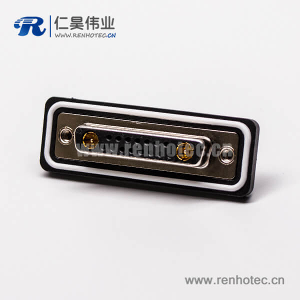 防水db头17w2母头直式大电流连接器焊接