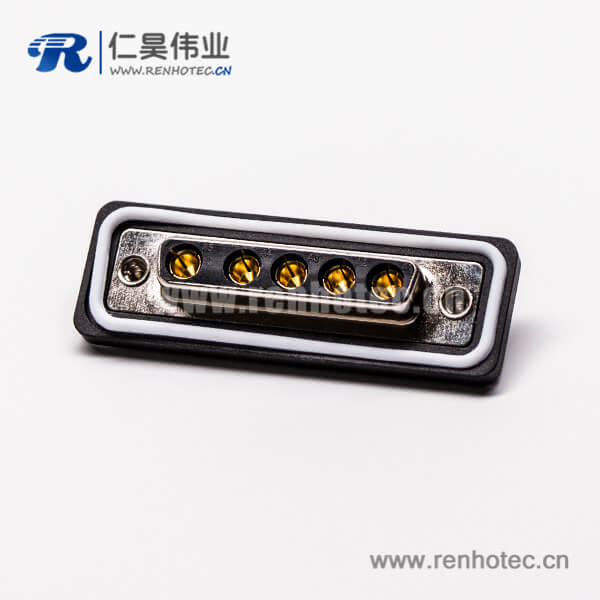 d sub焊线式连接器5w5母头直式接线焊接