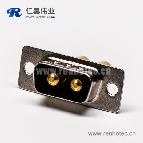 D SUB 2W2 连接器焊线式长体30A车针直式公头