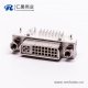 dvi24+5连接器母头弯角带螺母插板带鱼叉