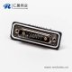 d-sub防水连接器17w2公头弯式车针同轴连接器接PCB板