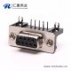 D-Sub 9P铆线式弯角焊板铆锁接PCB板连接器