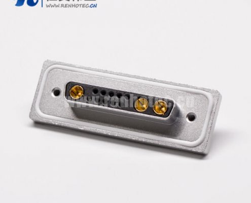 db大电流连接器母头弯式13w3插孔接PCB板