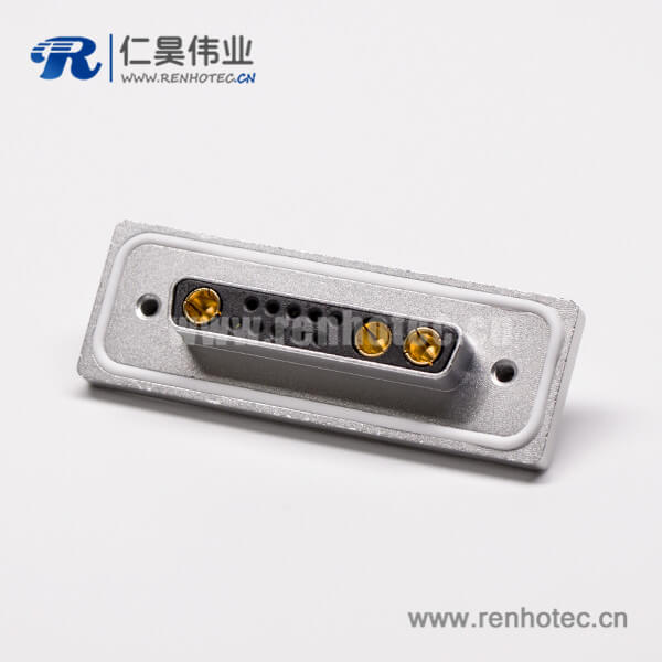 db大电流连接器母头弯式13w3插孔接PCB板
