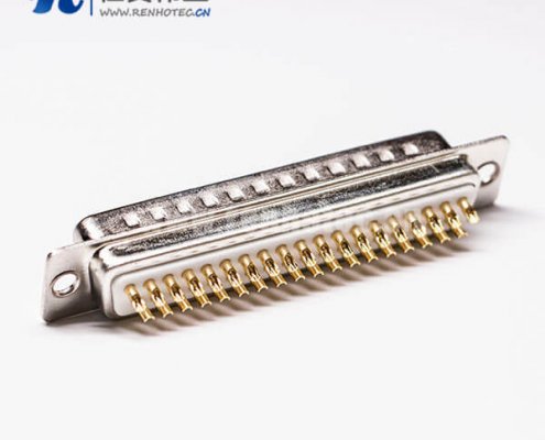 DB37指针公头车针连接器插孔接PCB板