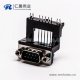 D-Sub连接器9针公对高架5.8铆锁黑胶接PCB板