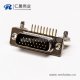 db26三排公头弯式金属支架铆锁插孔接PCB板式高密度连接器