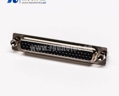 db62连接器公头直式铆锁黑色胶芯穿孔接板高密度