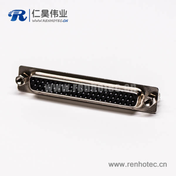 db62连接器公头直式铆锁黑色胶芯穿孔接板高密度